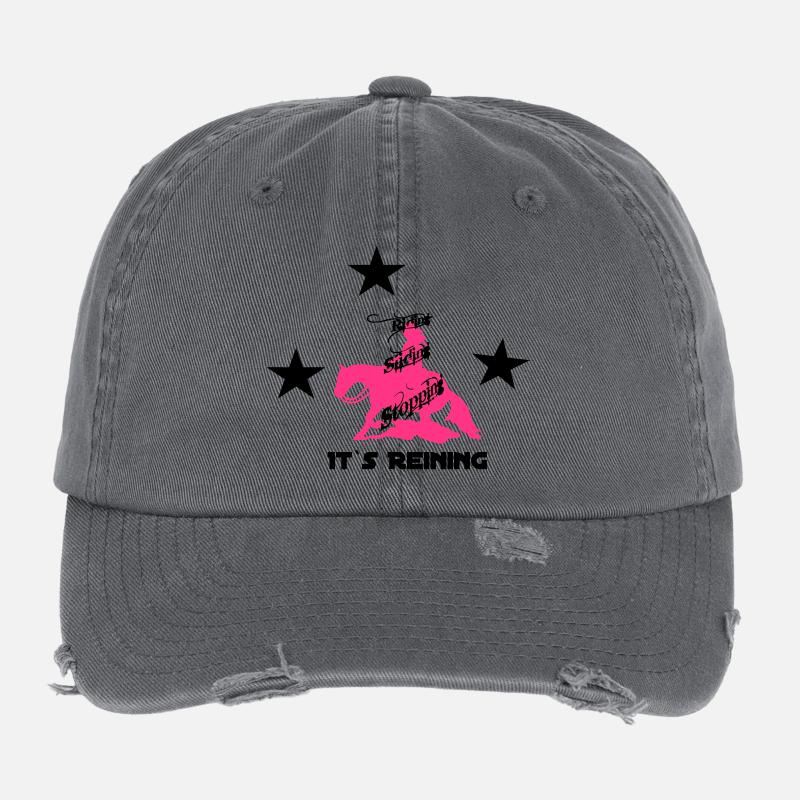 Reining Westernreiter Sliding Stop Flexfit Vintage Destroyed Cap