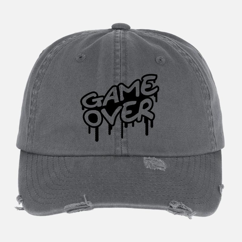 Game Over Casquette vintage effet usé Flexfit