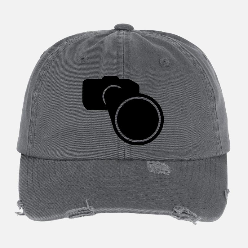 Camera / / digital camera / / SLR / / DSLR Flexfit Vintage Destroyed Cap