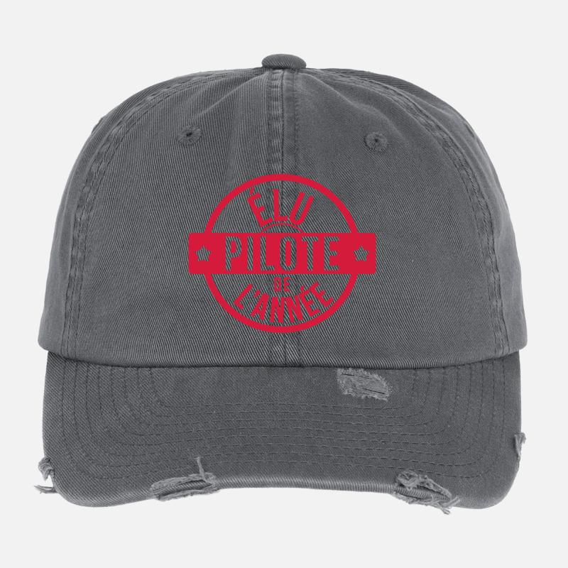 Rennfahrer / Pilot / Auto / Luftfahrt / Luft Flexfit Vintage Destroyed Cap