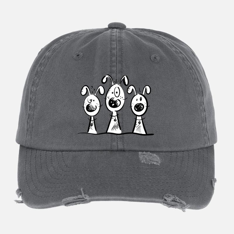 Meilleurs amis - Chien - Chiens - Comique Casquette vintage effet usé Flexfit