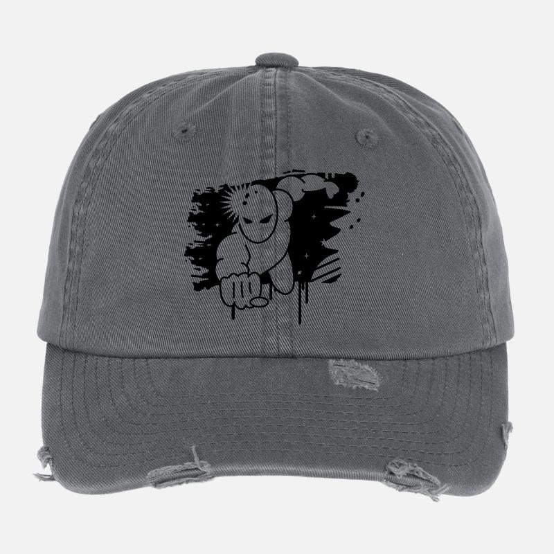 Graffiti de super-héros Casquette vintage effet usé Flexfit