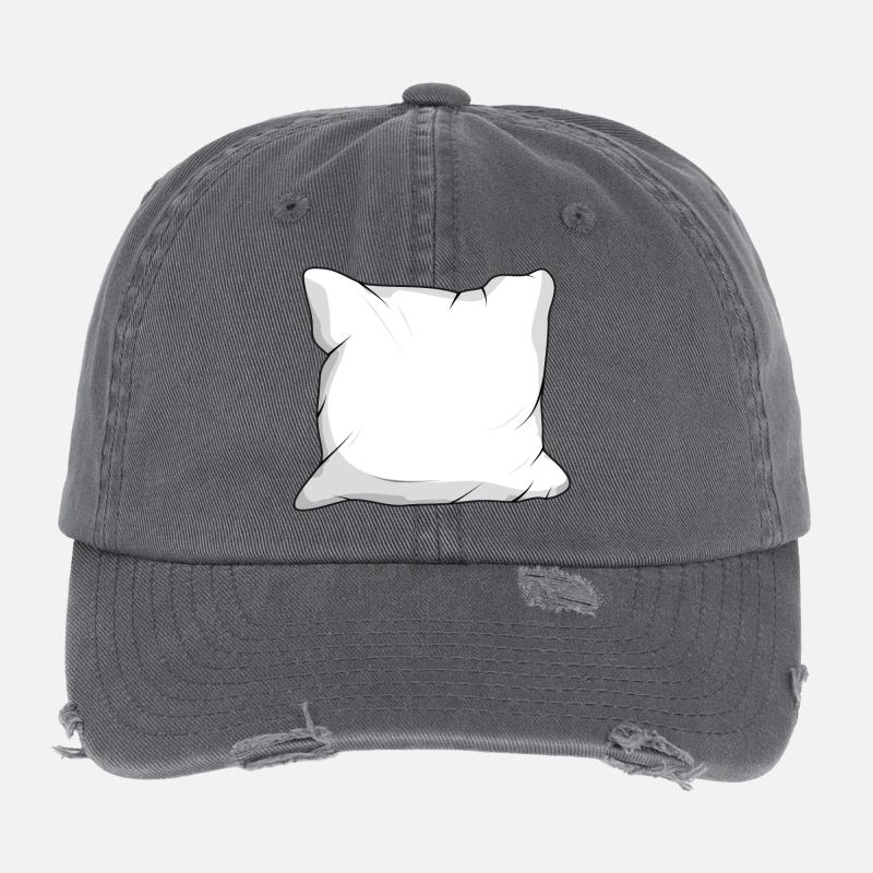 large cuddly white down pillow Flexfit Vintage Destroyed Cap