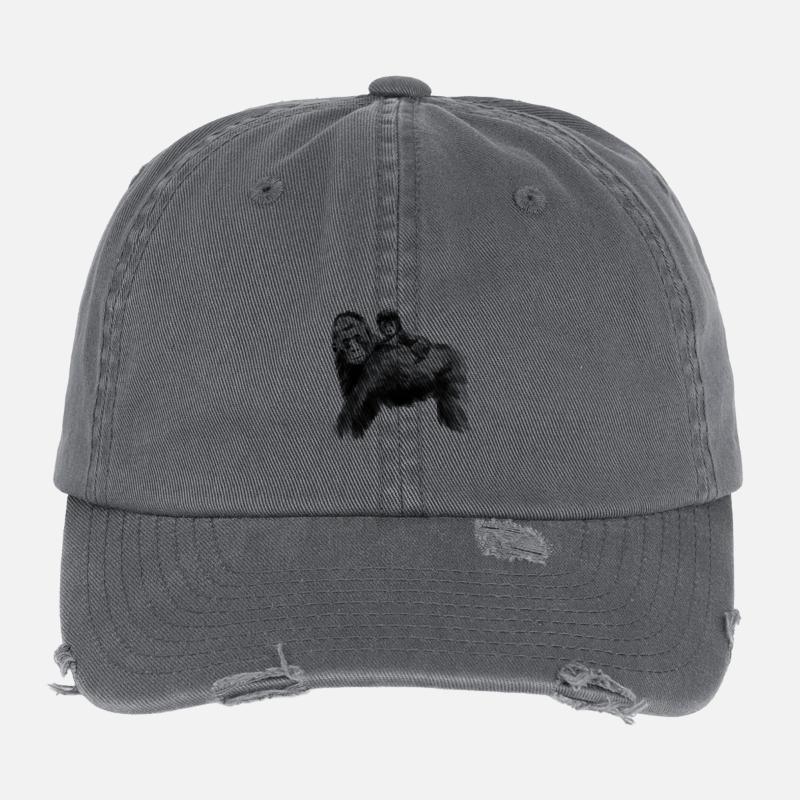 Gorille papa avec bébé Casquette vintage effet usé Flexfit