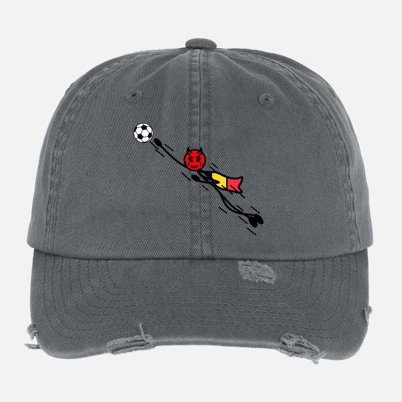 Flying Red Devil hero keeper Flexfit Vintage Destroyed Cap