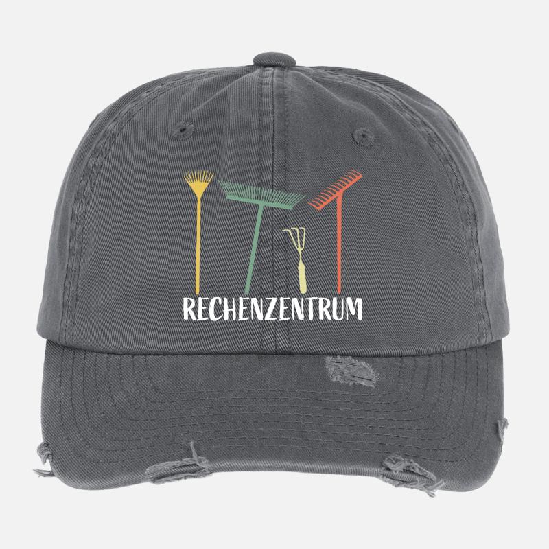 Rechenzentrum - Garten - Gärtnern Flexfit Vintage Destroyed Cap