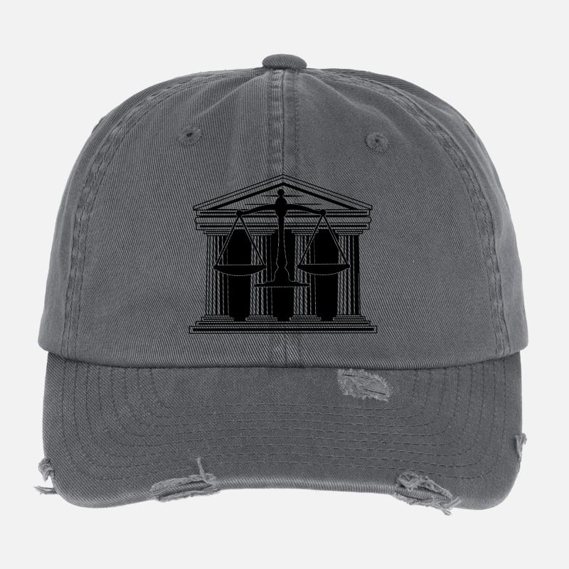 Gericht mit Waage Flexfit Vintage Destroyed Cap