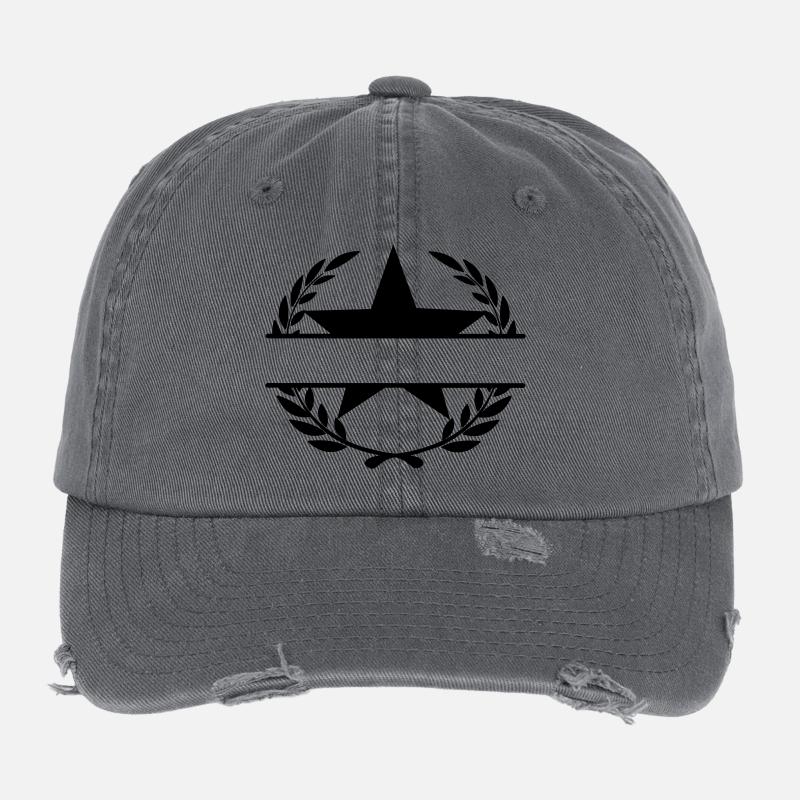 Laurel wreath monogram star Flexfit Vintage Destroyed Cap