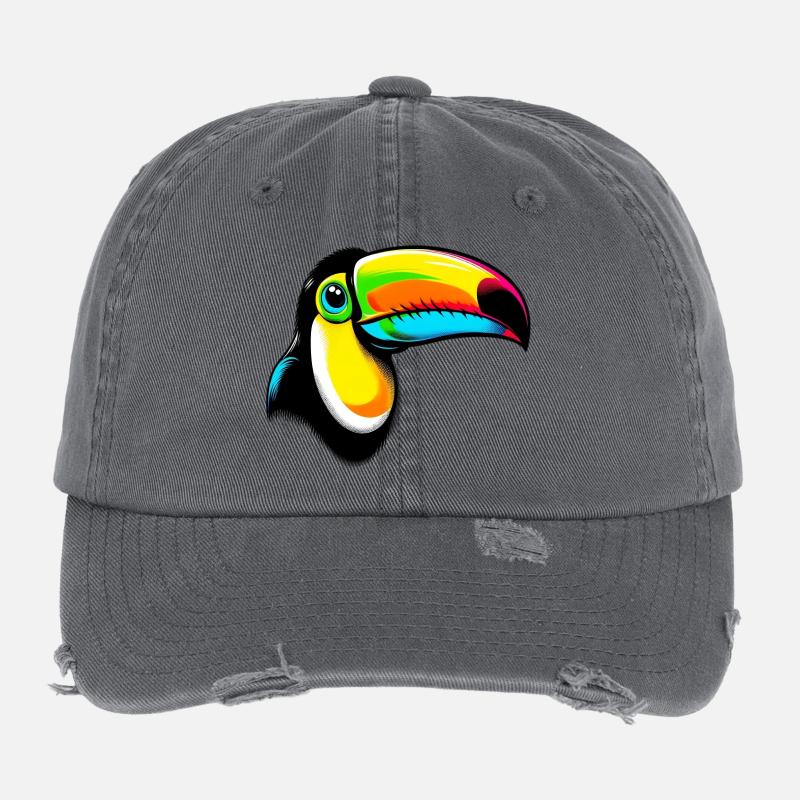 Toucan Casquette vintage effet usé Flexfit
