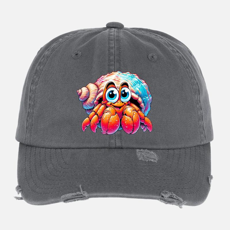 Hermit crab Flexfit Vintage Destroyed Cap