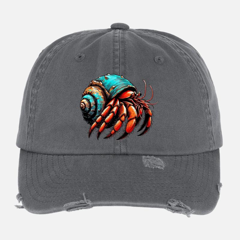Hermit crab Flexfit Vintage Destroyed Cap