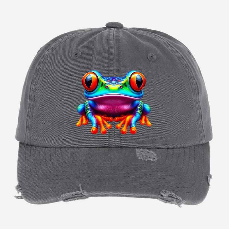 Grenouille Casquette vintage effet usé Flexfit