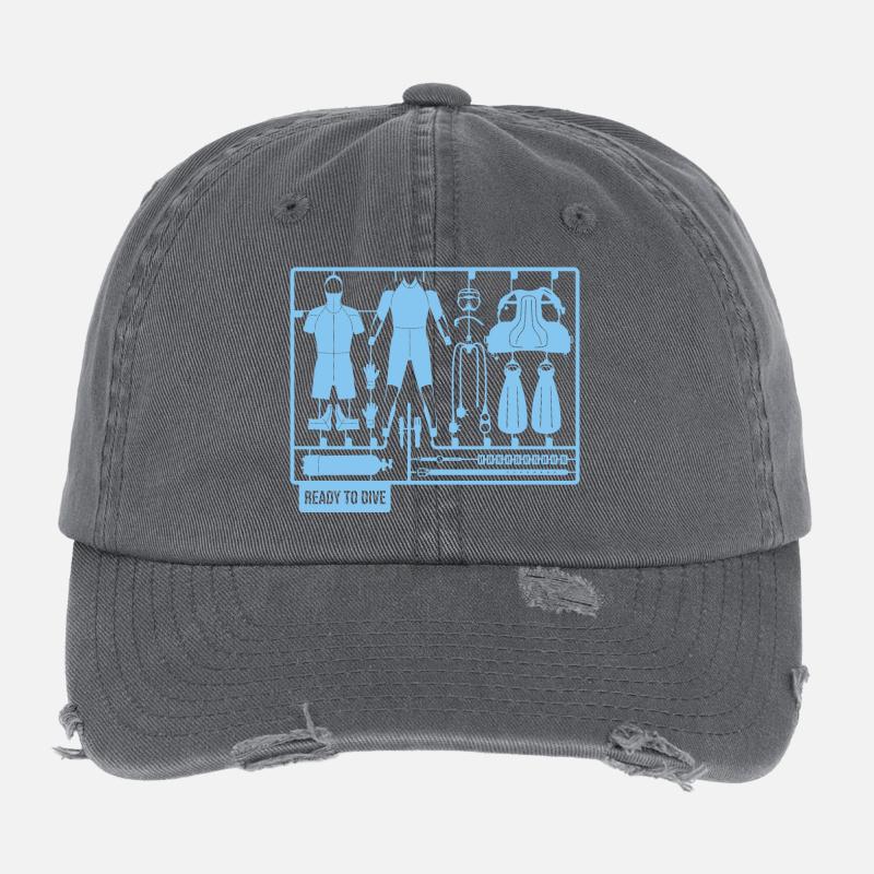Ich kann nicht, ich bin getaucht. Flexfit Vintage Destroyed Cap