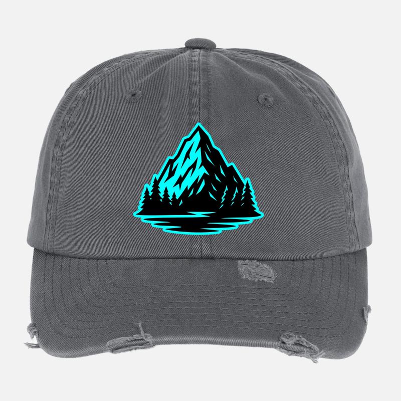 Berg Symbol Natur Flexfit Vintage Destroyed Cap