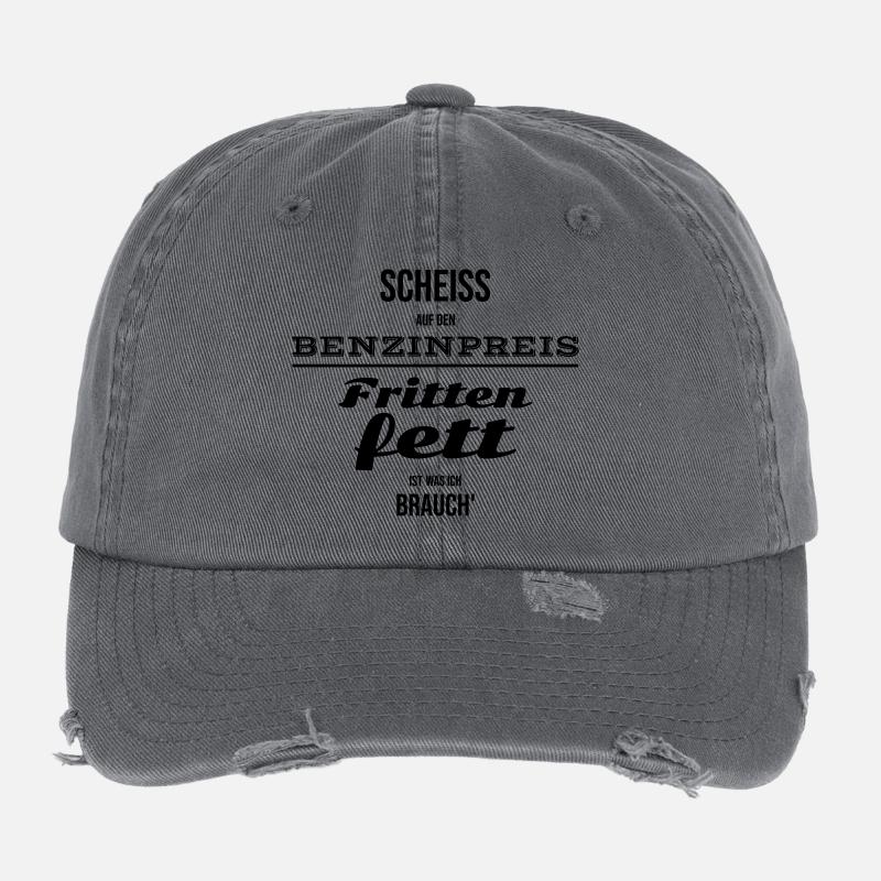 Without frying fat is a stop for fries Flexfit Vintage Destroyed Cap