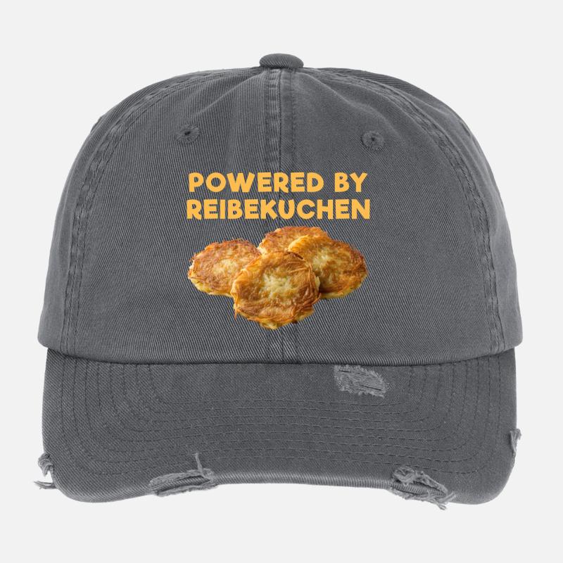 Powered by Reibekuchen Flexfit Vintage Destroyed Cap
