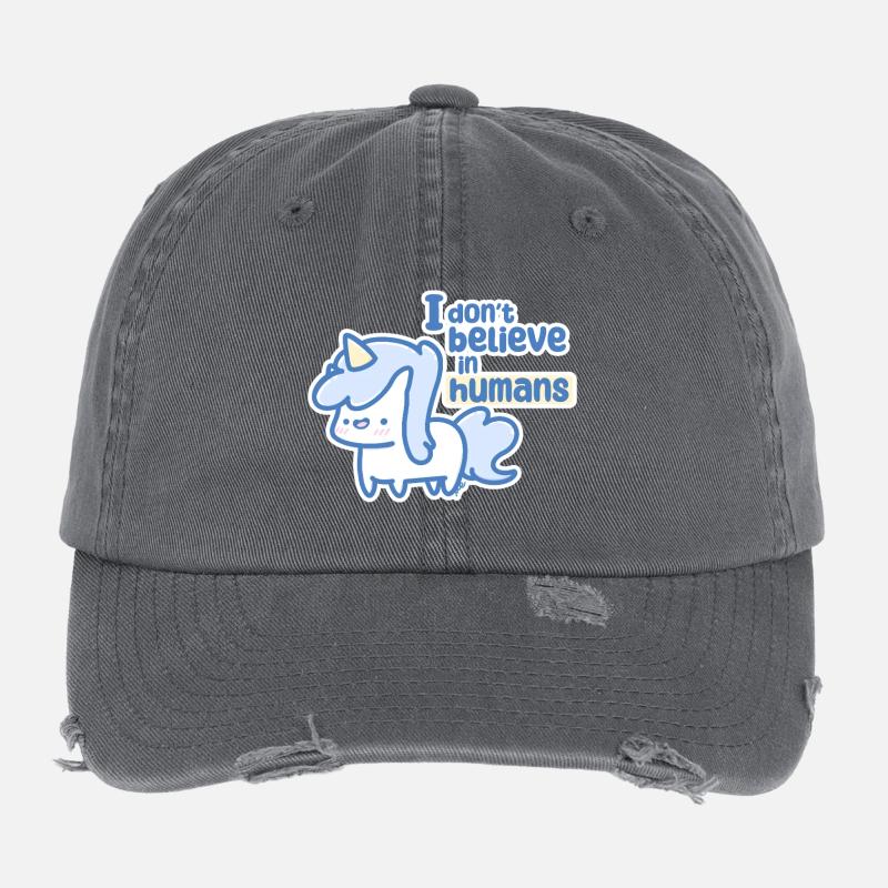 Whimsical Unicorn  Flexfit Vintage Destroyed Cap