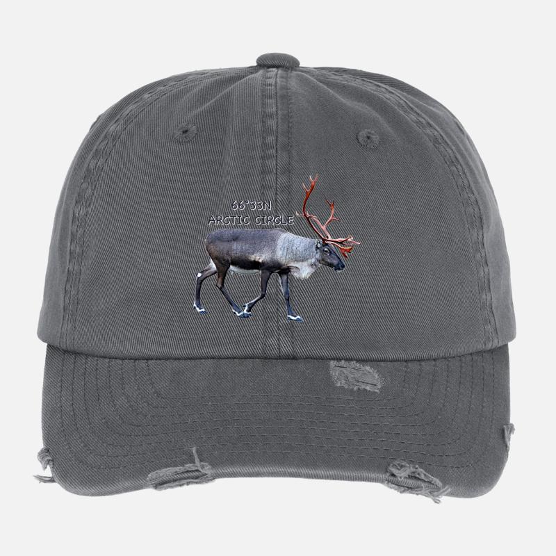 Nördlicher Polarkreis - Flexfit Vintage Destroyed Cap - Dunkelgrau
