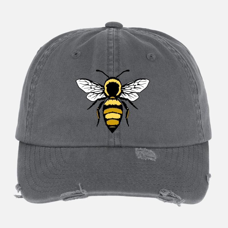 Bee Bees T-shirt Beekeeper Gift Flexfit Vintage Destroyed Cap