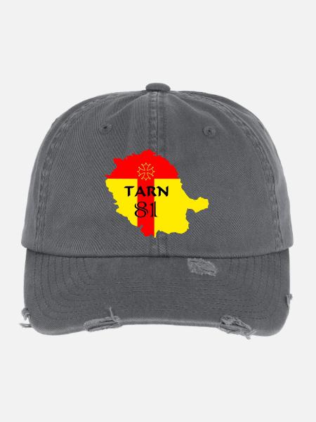 Tarn 81 - Flexfit Vintage Destroyed Cap - dark grey - Front
