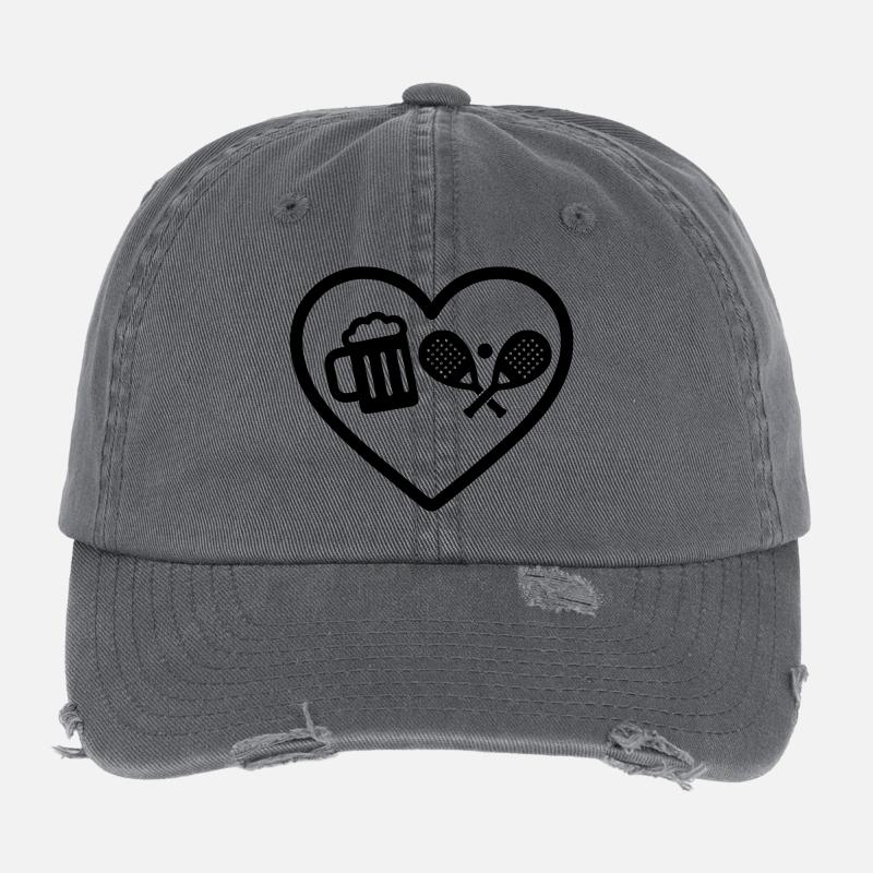Heart Padel Beer Flexfit Vintage Destroyed Cap