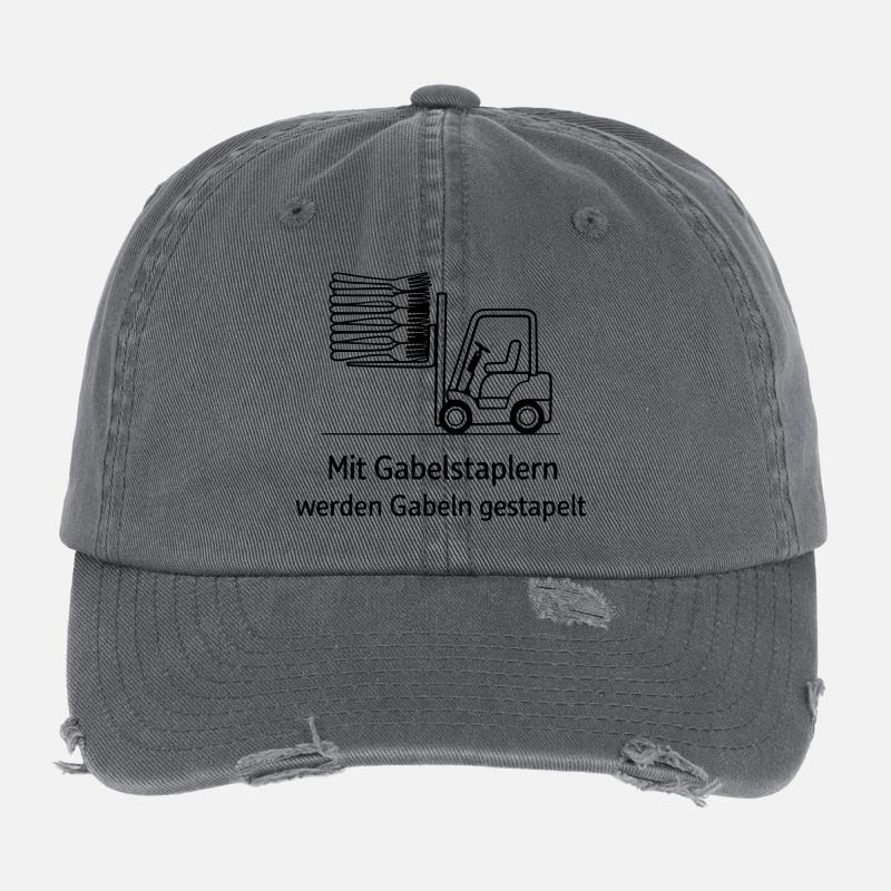 gabelstapler wortwitz gabel stapeln Flexfit Vintage Destroyed Cap