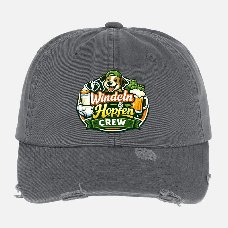 Diapers & Hops Crew Flexfit Vintage Destroyed Cap