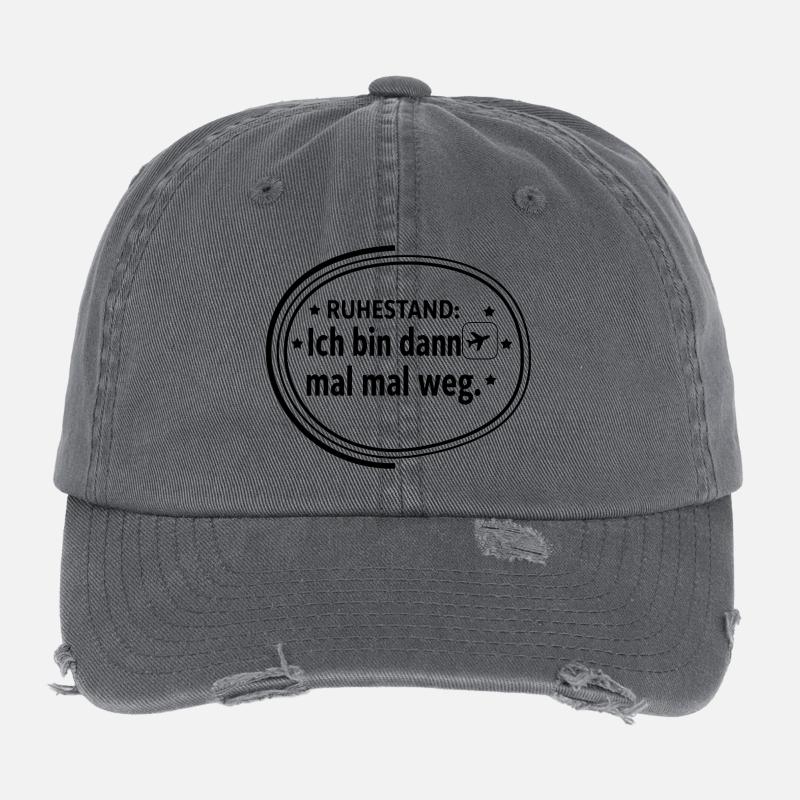 Ruhestand: Ich bin dann mal weg – Rentner Reise Flexfit Vintage Destroyed Cap
