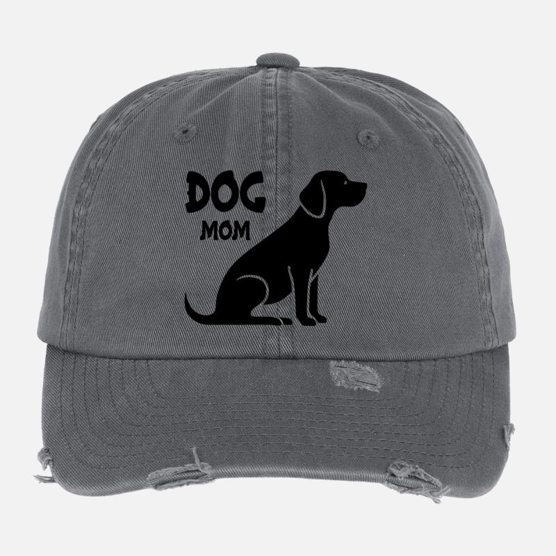 Labrador Mom Flexfit Vintage Destroyed Cap