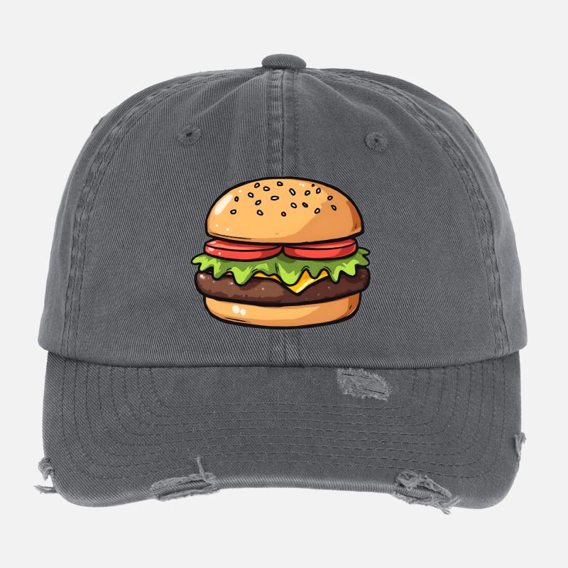 hamburger Casquette vintage effet usé Flexfit