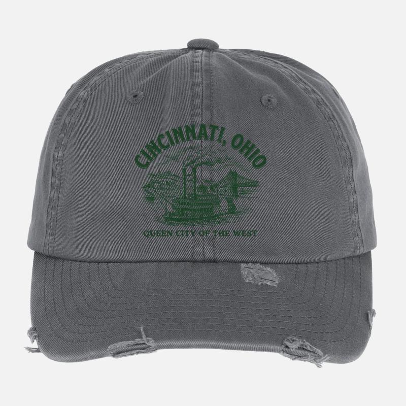 Patrimoine des navires à vapeur de Cincinnati Casquette vintage effet usé Flexfit