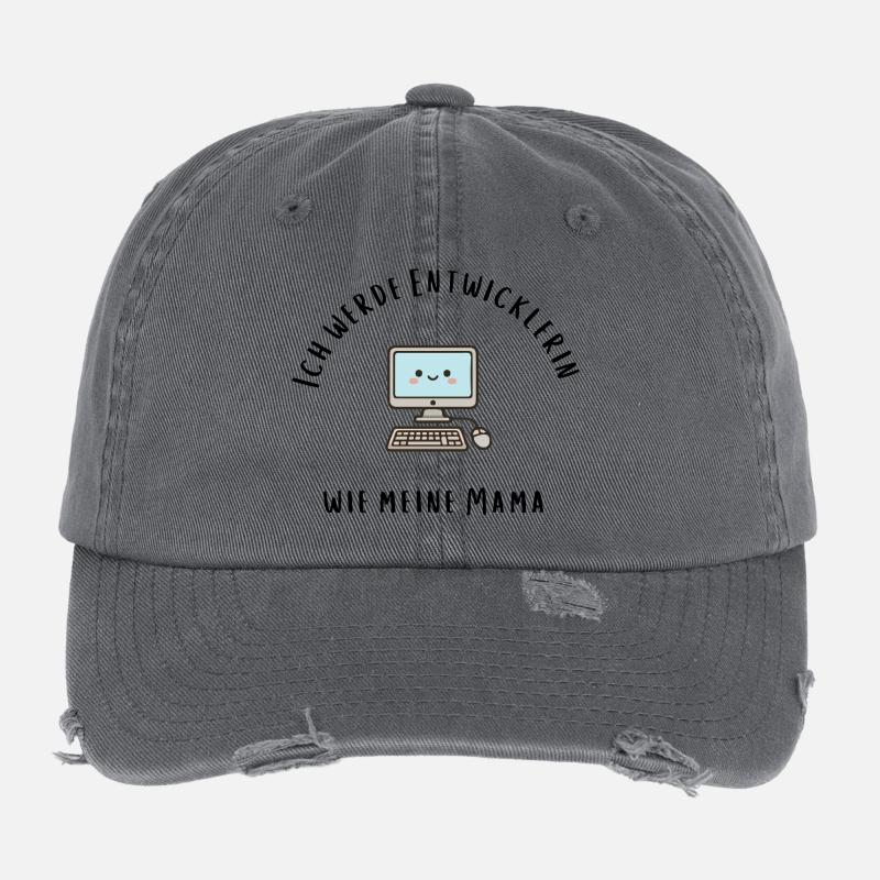 Mama programmiert – Babyartikel für kleine Hacker  Flexfit Vintage Destroyed Cap