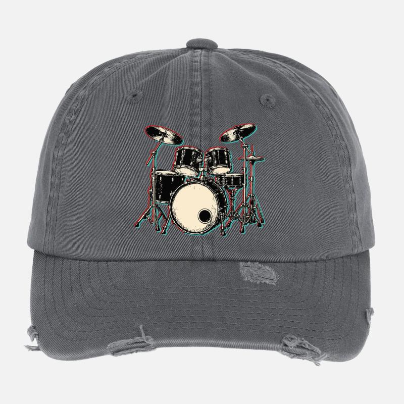 percussion Casquette vintage effet usé Flexfit