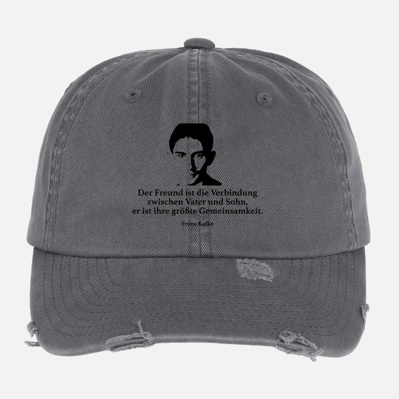 Kafka: L'ami est le lien entre Vat Casquette vintage effet usé Flexfit