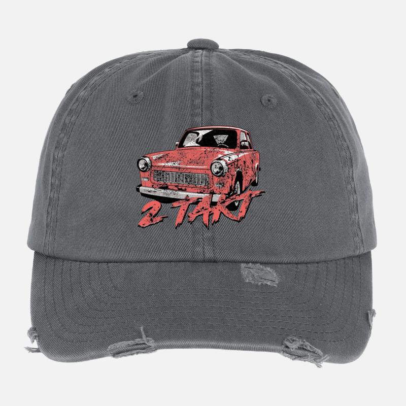  601 Korallrot Flexfit Vintage Destroyed Cap