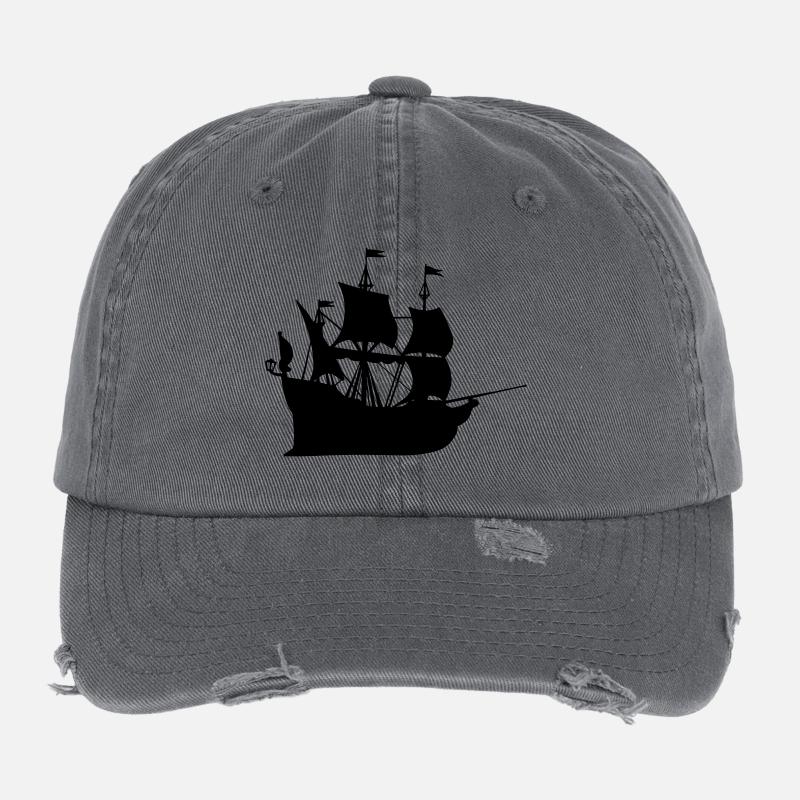 Schiff Geschenk Idee Flexfit Vintage Destroyed Cap