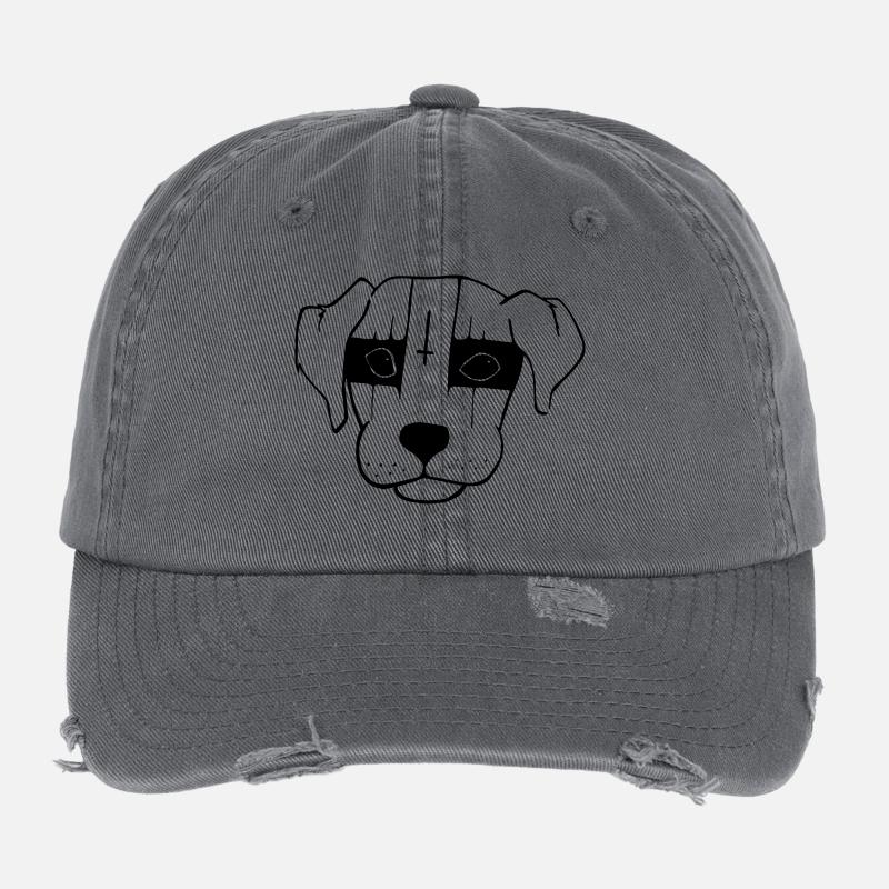 Black Metal Hund Flexfit Vintage Destroyed Cap