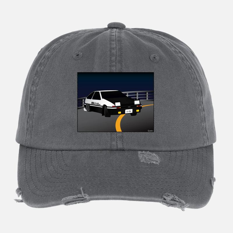 Initial D Driften Akina Flexfit Vintage Destroyed Cap