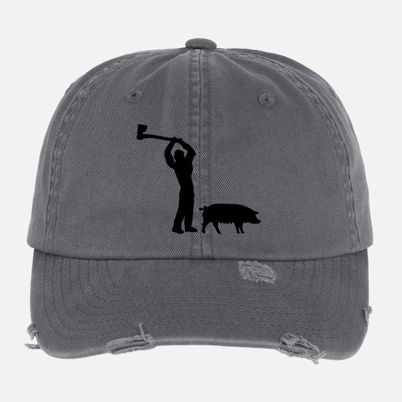 h1n1 butcher Flexfit Vintage Destroyed Cap