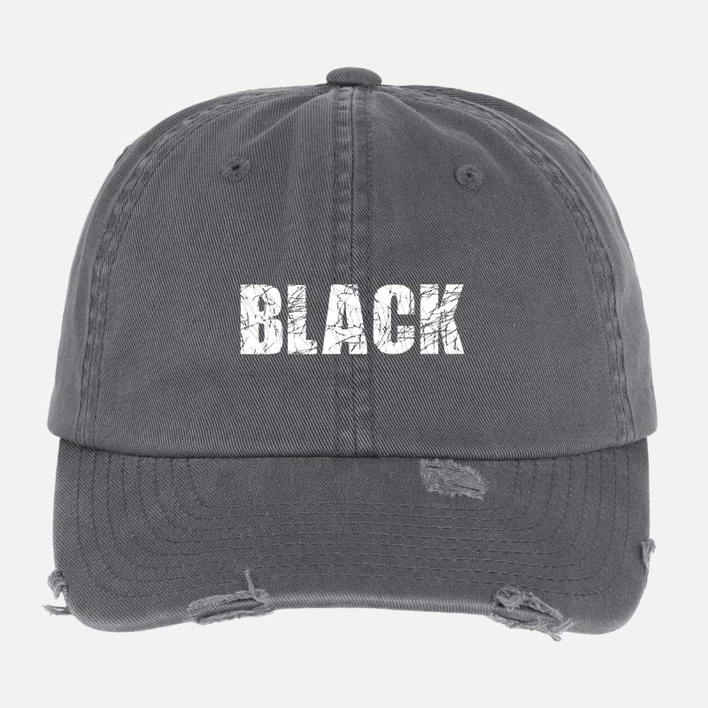 Black Flexfit Vintage Destroyed Cap