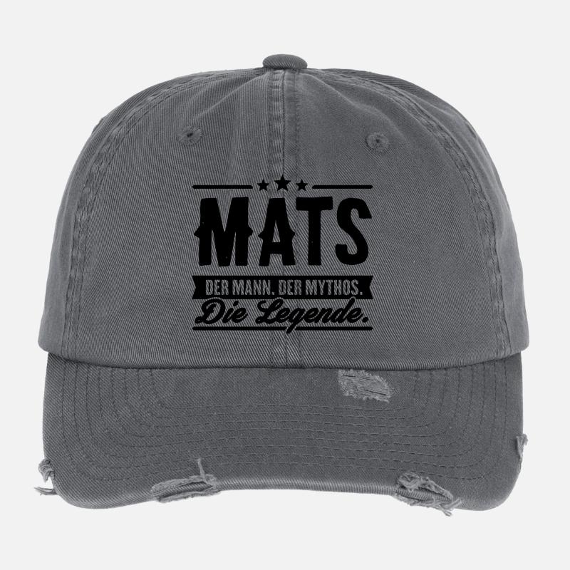 Mann Mythos Legende Mats Flexfit Vintage Destroyed Cap
