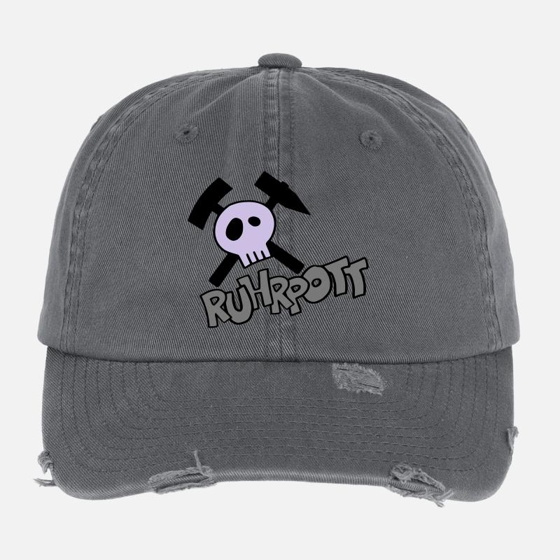 Ruhrpott Pirat - individualisierbar Flexfit Vintage Destroyed Cap