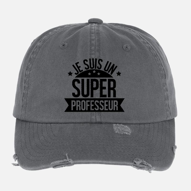 je suis un super professeur Casquette vintage effet usé Flexfit