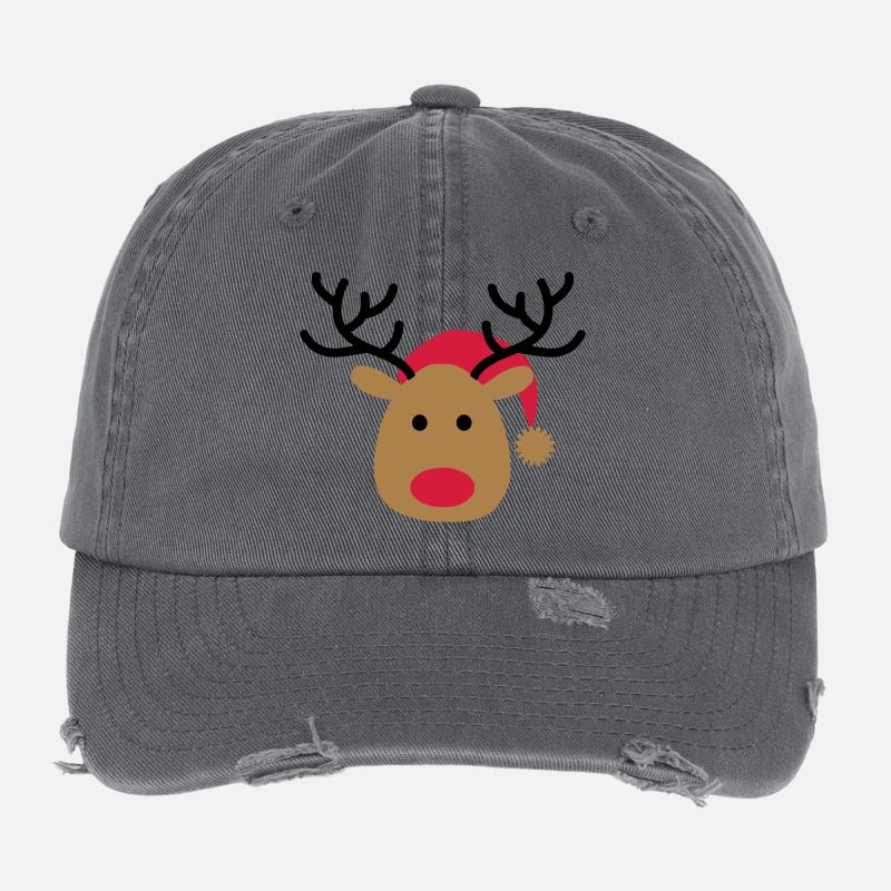 Conception drôle d'un orignal pour Noël Casquette vintage effet usé Flexfit