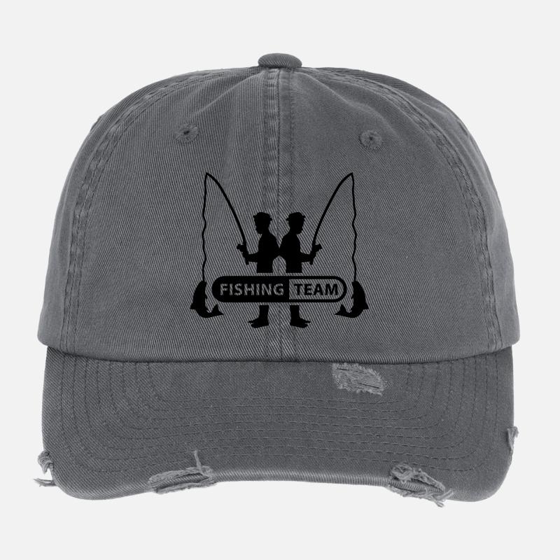 fishing_team_c1 Flexfit Vintage Destroyed Cap