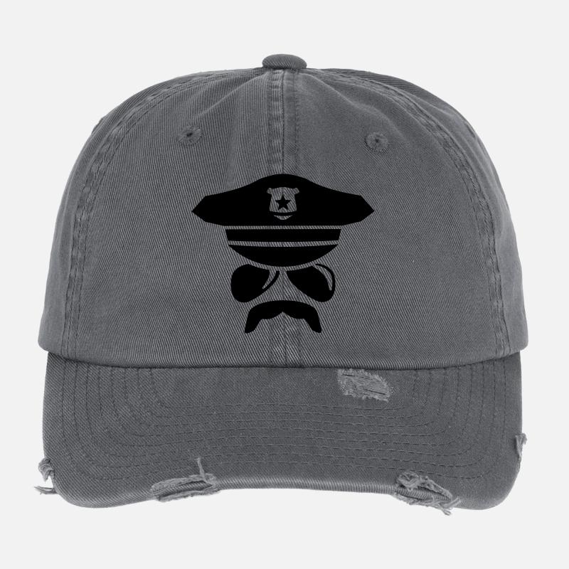 Cop - Polizist Flexfit Vintage Destroyed Cap
