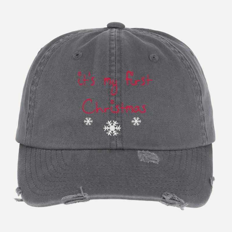 First Christmas Flexfit Vintage Destroyed Cap