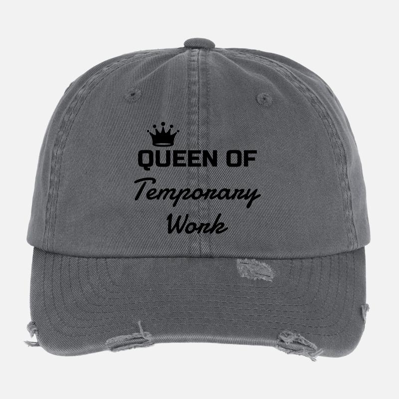 Interim Agency Temporary Worker Temp Flexfit Vintage Destroyed Cap