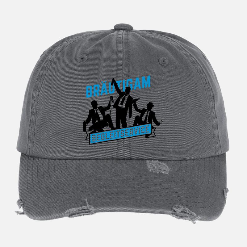 junggesellenabschied bräutigam Flexfit Vintage Destroyed Cap