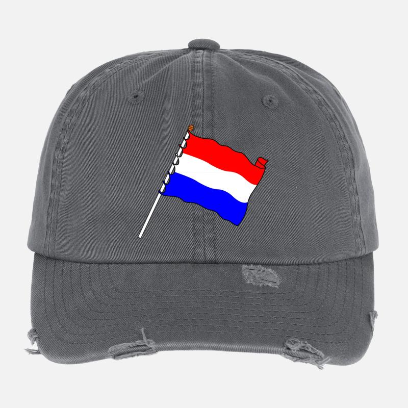 Drapeau Pays-Bas Casquette vintage effet usé Flexfit